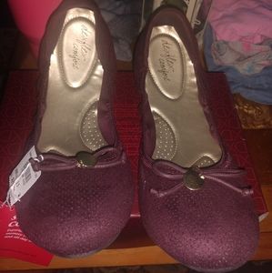 NWT purple flats
